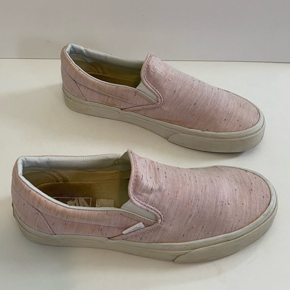 Vans Classic Slip On Speckle Jersey Pink Sneakers - Picture 9 of 9